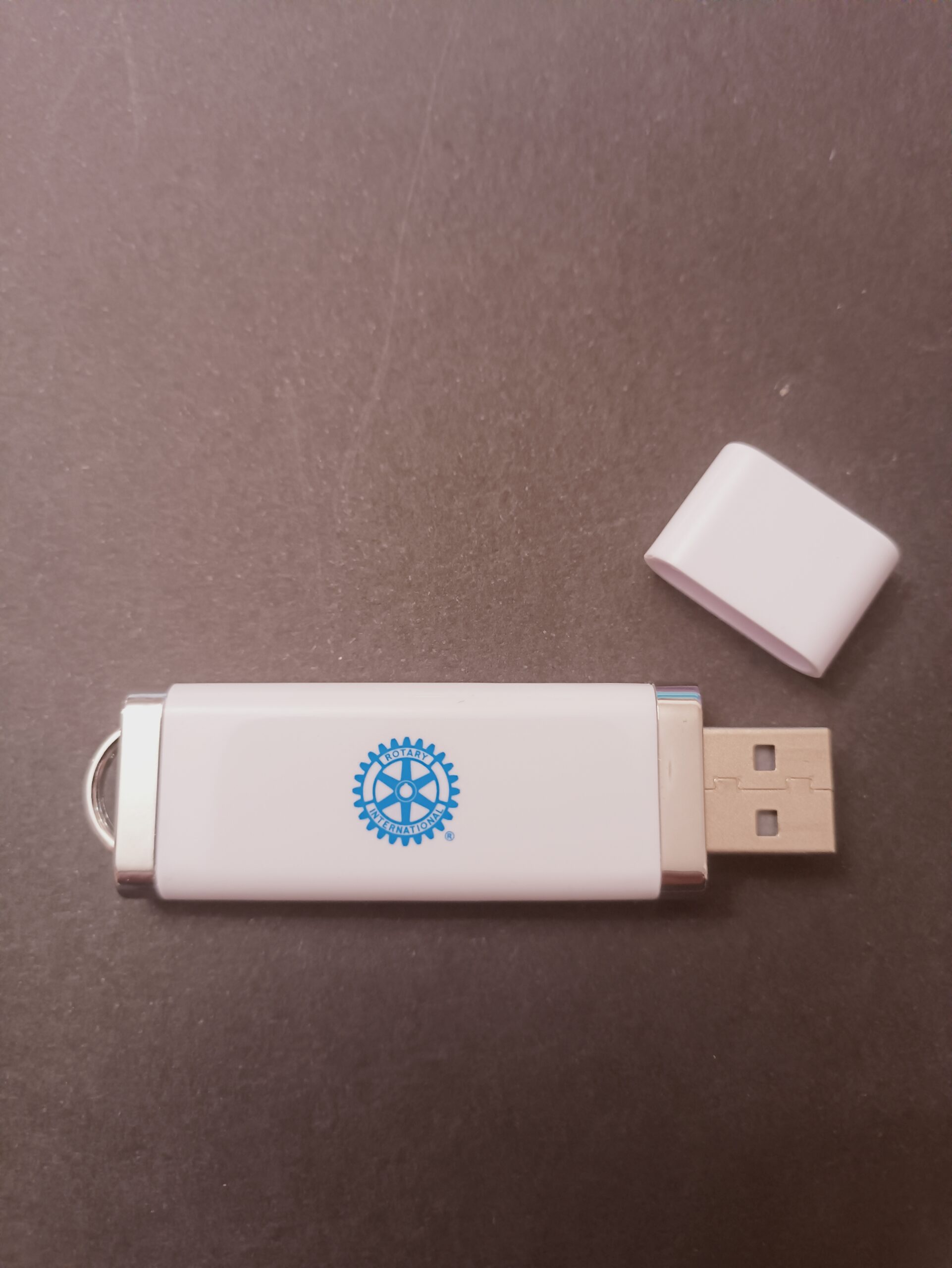 CHIAVETTA USB 32 GB  COLORE BIANCO LOGO ROTARY AZURE