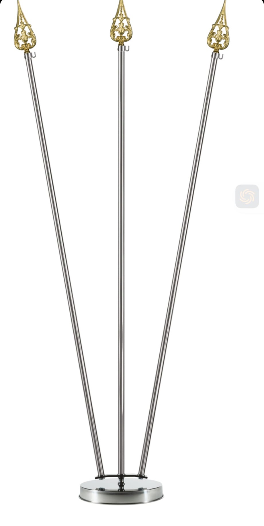 KIT PORTA BANDIERE TRIS  DA SALA  ALTA QUALITA'